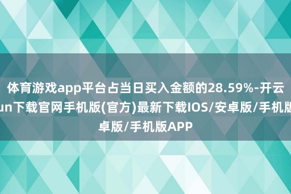 体育游戏app平台占当日买入金额的28.59%-开云kaiyun下载官网手机版(官方)最新下载IOS/安卓版/手机版APP