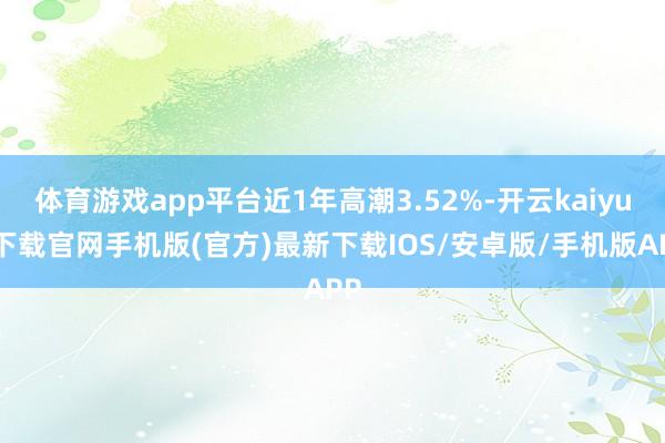 体育游戏app平台近1年高潮3.52%-开云kaiyun下载官网手机版(官方)最新下载IOS/安卓版/手机版APP